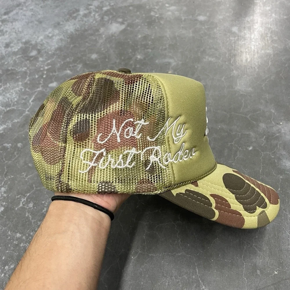 Stevenson Ranch Hat Cap‎ Duck Camo Snapback Mesh Trucker Not My First Rodeo